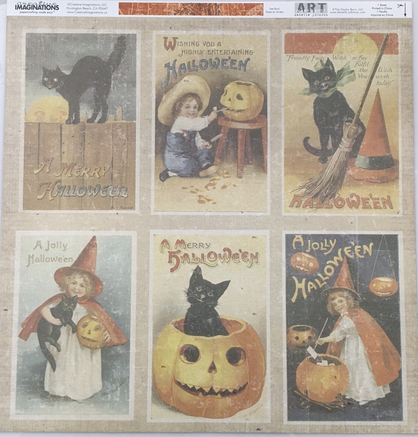 Creative Imaginations - A Jolly Halloween - 12 x 12"