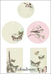 Kaisercraft: Bonjour - Canvas Tags