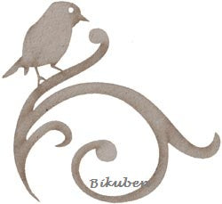 FabScraps: Bird on Swirl - Chipboard