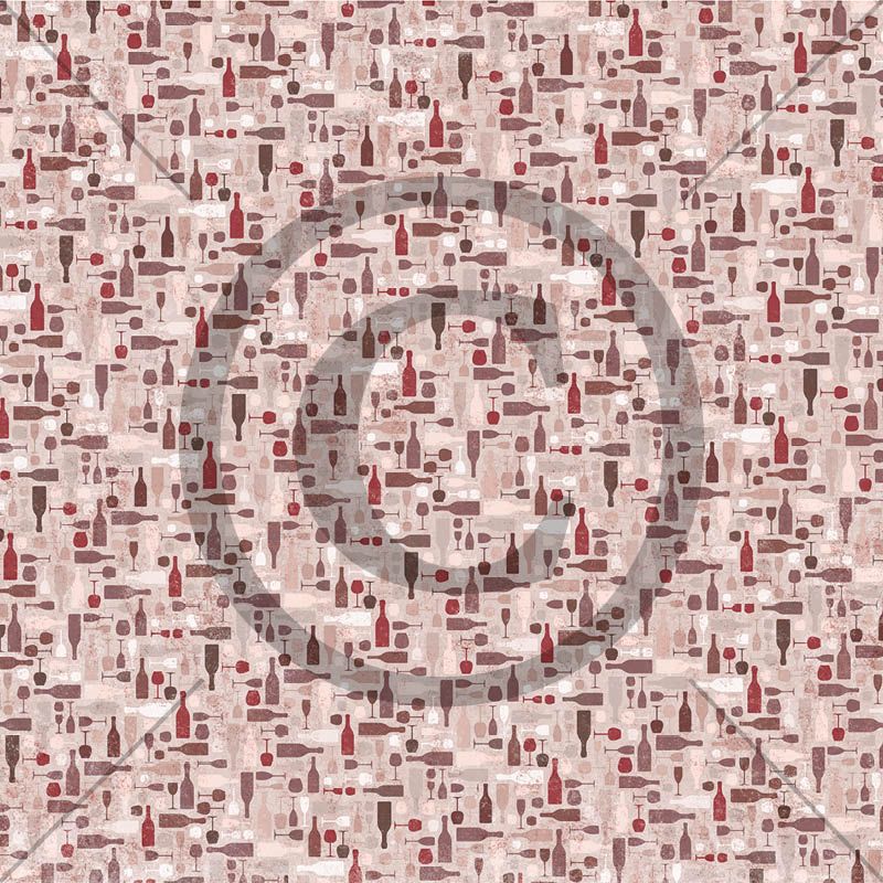 Papirdesign - Mens vi venter 2 - Vinflasker  - 12x12"