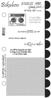 Studio 490 - Wendy Vecchi - Optical Art - Rubberstamp set