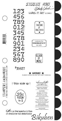 Studio 490 - Wendy Vecchi - Label it Art - Rubberstamp set