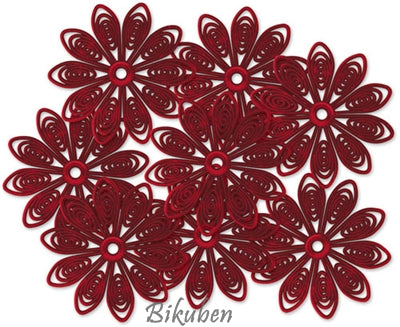 Jenni Bowlin - Doily Flowers  - Red
