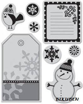 Basic Grey - Nordic Holiday - Smiling Snowman stamps