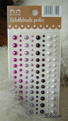 Papirdesign - halvperler - Lilla