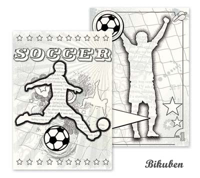 Little Yellow Bicycle - Canvas Colorables - Soccer