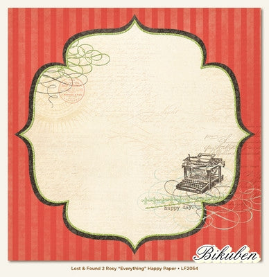 My Minds Eye - Lots & Found 2 - Rosy "Everything" Happy Paper 12x12"