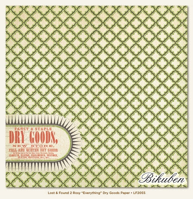 My Minds Eye - Lost & Found 2 - Rosy "Everything" Dry Goods Paper 12x12"