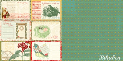 Webster's pages - a Botanical Christmas - Postcards to Santa 12x12"