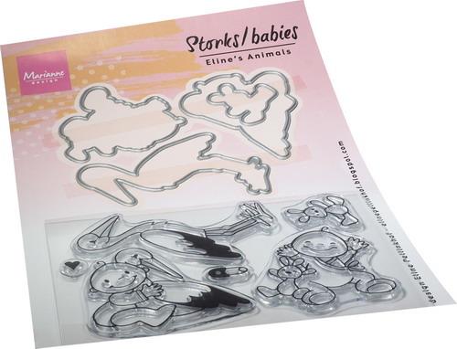 Marianne Design - Clear Stamp & Die - Eline's Animals - Storks /Babies