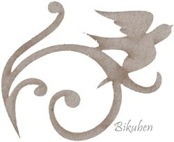 FabScraps - Chipboard - Flying bird on swirl