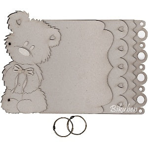 FabScraps - Chipboard Album - Teddy Bear