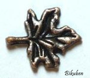 Kort & Godt - Charms  - Lønne Blad Kobber