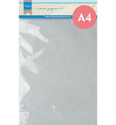 Marianne Design - Snow Paper - Glitter Kartong - A4