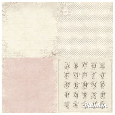 Pion Design: Minnenas Atelje: Rosa fjäril & Bokstäver - 6 tum