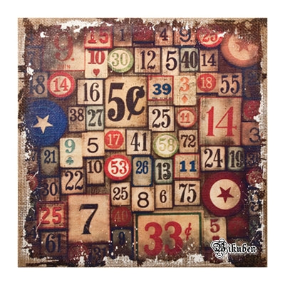 Tim Holtz: Burlap Panel-AMUSEMENT