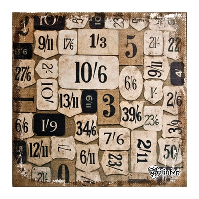 Tim Holtz: Burlap Panel-NUMERIC