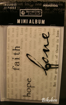 Creative Imaginations: Mini Album- Faith Hope Love