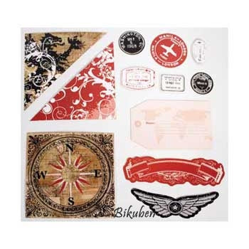 Heidi Swapp: Glossy Extras - World Traveler   12 x 12"