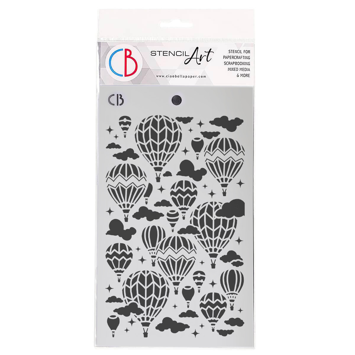 Ciao Bella - Stencil Art - My tiny world - Balloons Journey - 5 x 8"