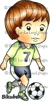 La-La Land Crafts - Soccer Luka - Red Rubberstamp