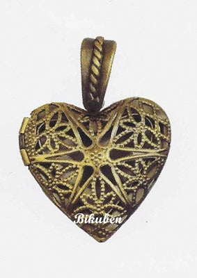Heart Locket - Brass Ox