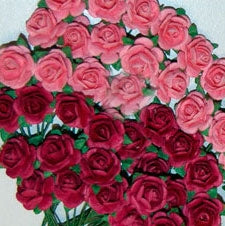 Papirdesign - Roser - Mørk Rosa 1,8cm