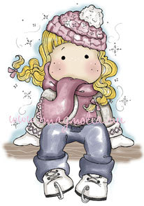 Magnolia: Special Stamp - Winter Skating Tilda