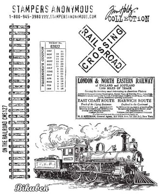 Tim Holtz Collection - On The Railroad - Stamps