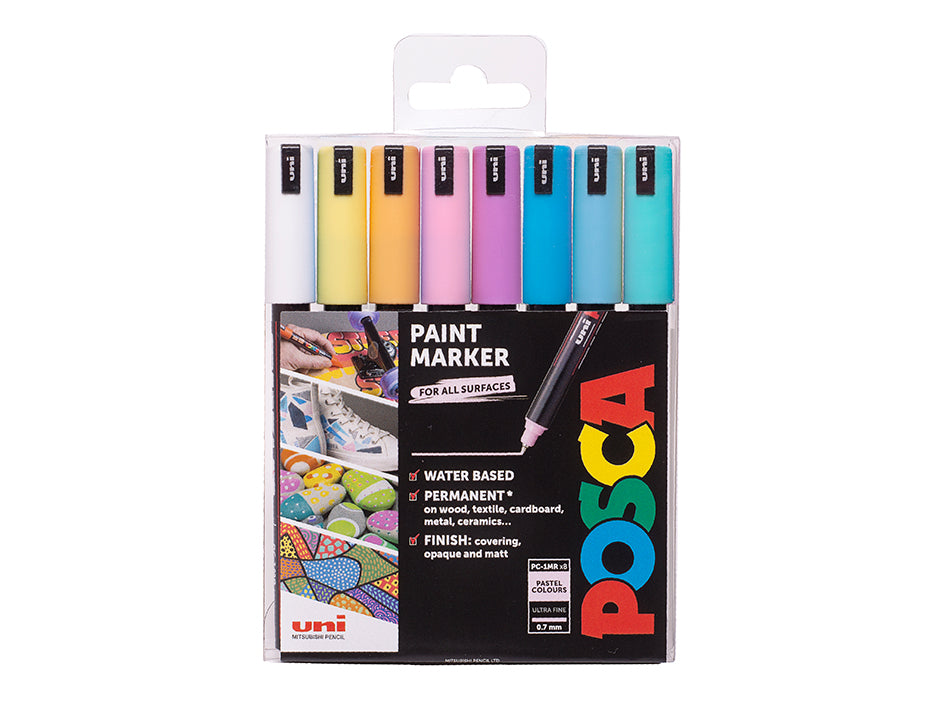 Uni Posca - PC 1MR - Pastell Set - Ultra Fine 0,7 mm