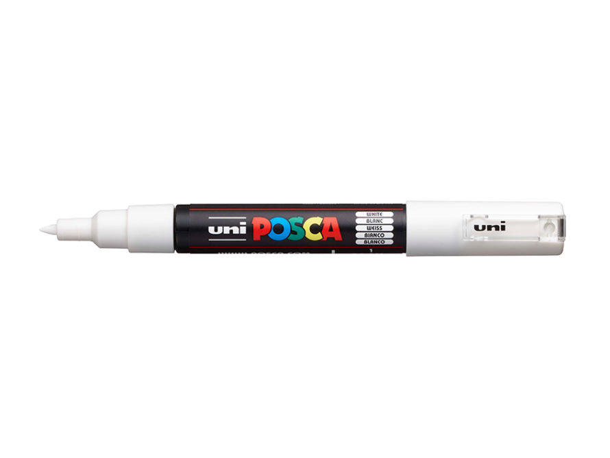 Uni Posca - Extra Fine Shaped Tip - Pen - White  (0,7 - 1mm )
