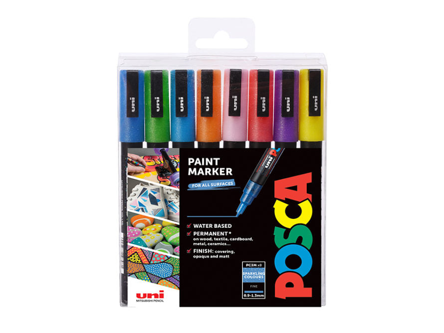 Uni Posca - PC 1MR - Sparkling Set - Fine 0,9 x 1,3 mm
