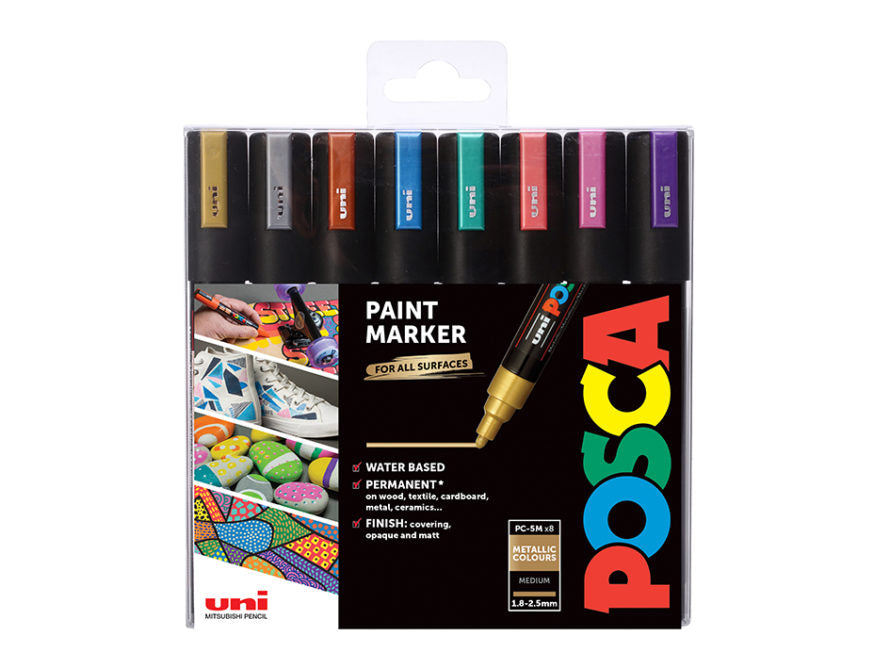 Uni Posca - PC 5M - Metallic Set - Medium - 1,8 x 2,5 mm