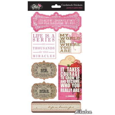 Glitz Design - Pretty in Pink - Title Stickers