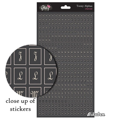 Glitz Design - French Kiss - Teeny Alphas - Charcoal