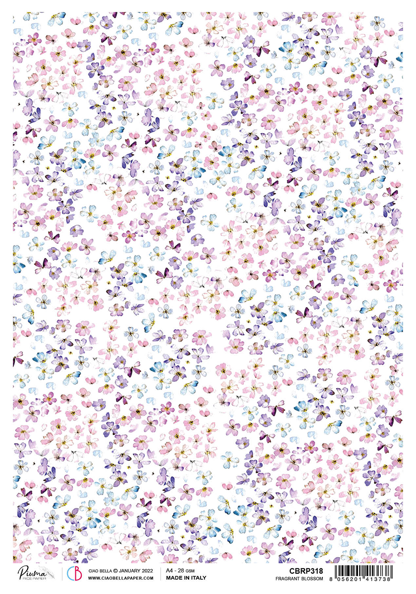 Ciao Bella - Blooming  - Fragrant blossom - Rice  Paper A4
