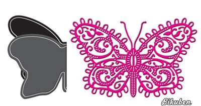 Cheery Lynn - Small Lace Butterfly with Angel Wings
