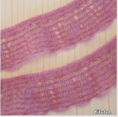 Maya Road - Soft Vintage Scallop Lace Trim - Mauve METERSVIS