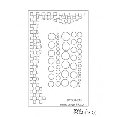 Dylusions - Small Stencil - Chequered Dots