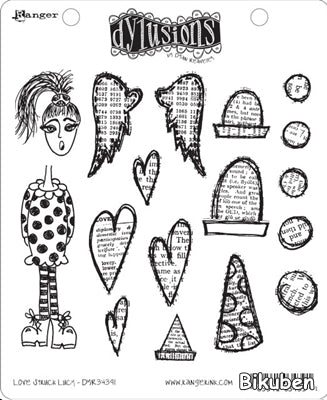 Dylusions - Love Struck Lucy - Stamps