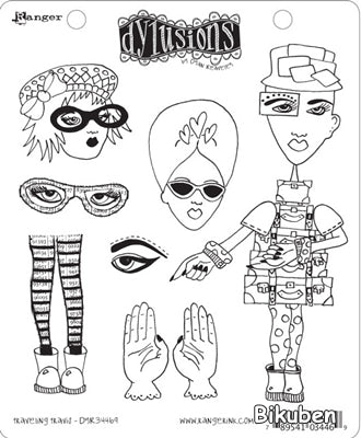 Dylusions - Traveling Travis - Stamps