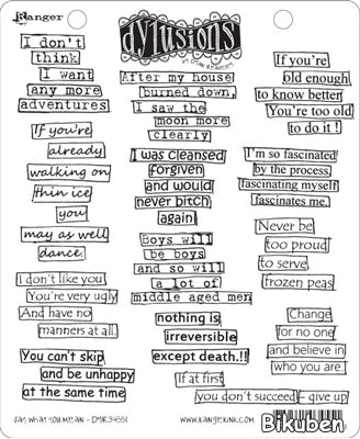 Dylusions - Say What you Mean - Stamps