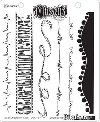 Dylusions - Bordering on the Egde - Stamps
