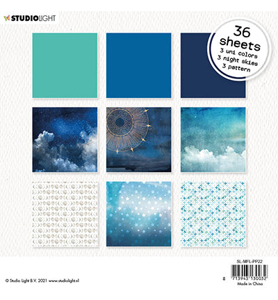 Studiolight - Moon Flower - PP22 - Paper Pad - 6 x 6 " Moonflower