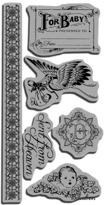 Graphic45 & Hampton Art - Little Darlings Cling Stamps 2