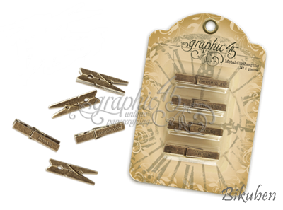 Graphic45 - Metal Clothespins 12x12"
