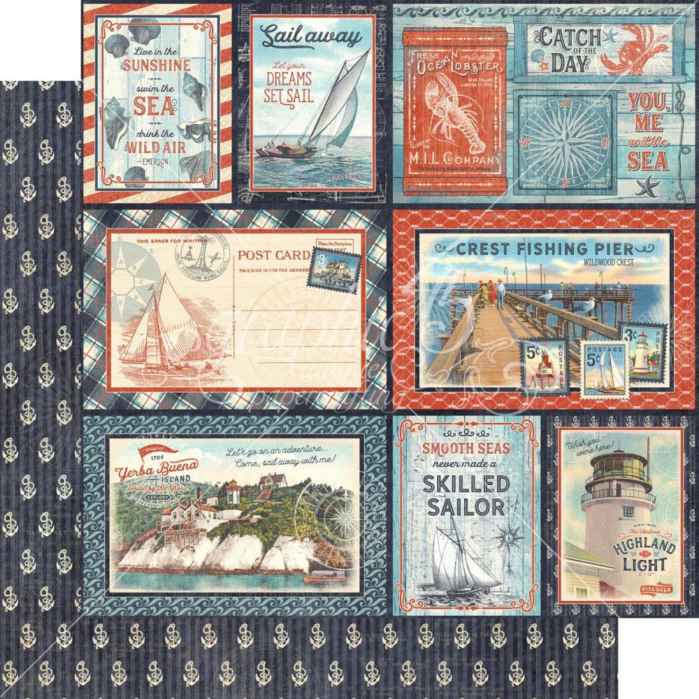 Graphic 45 - Catch of the day - Smooth sailing - 12 x 12"