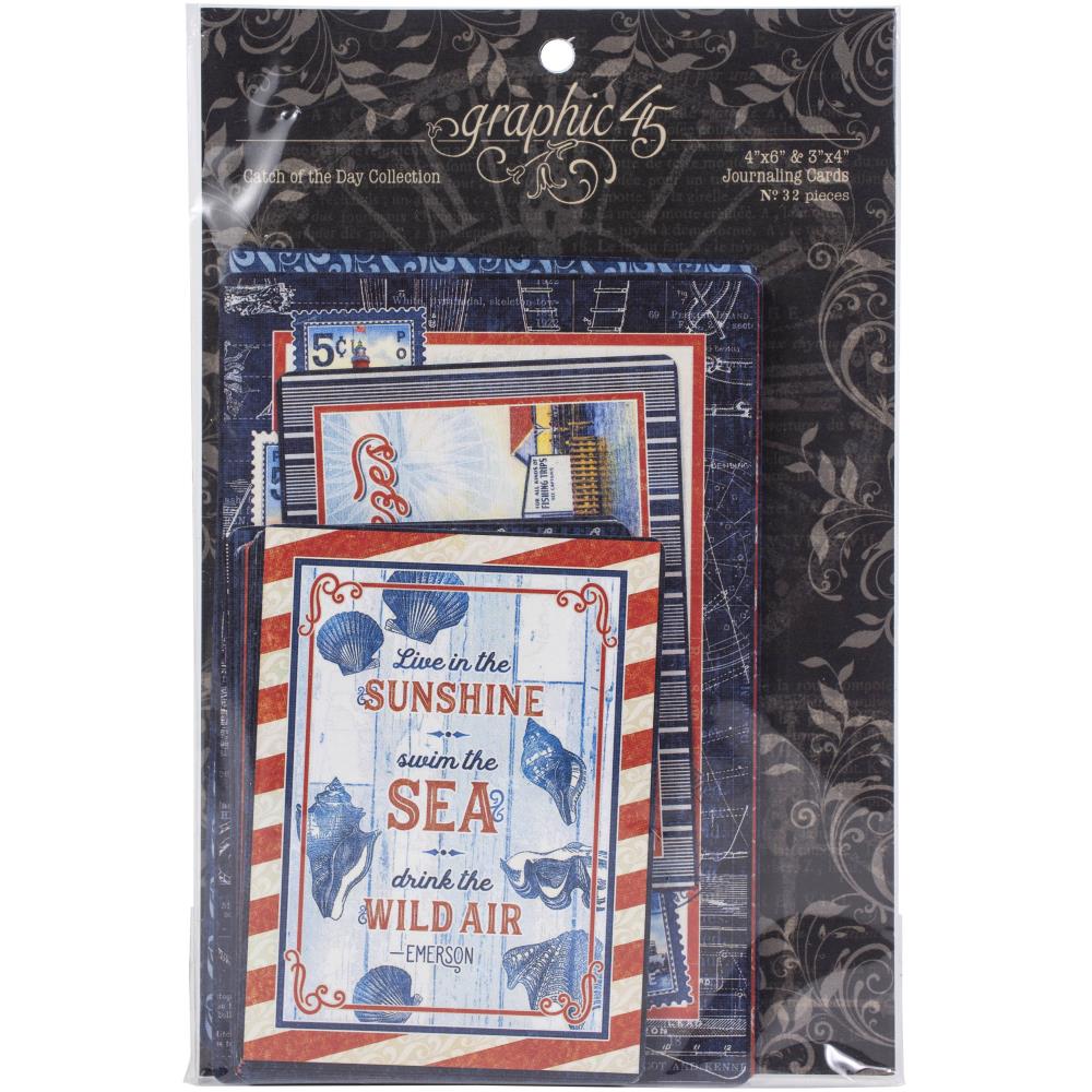 Graphic 45 - Catch of the day - Ephemera & Journaling Cards