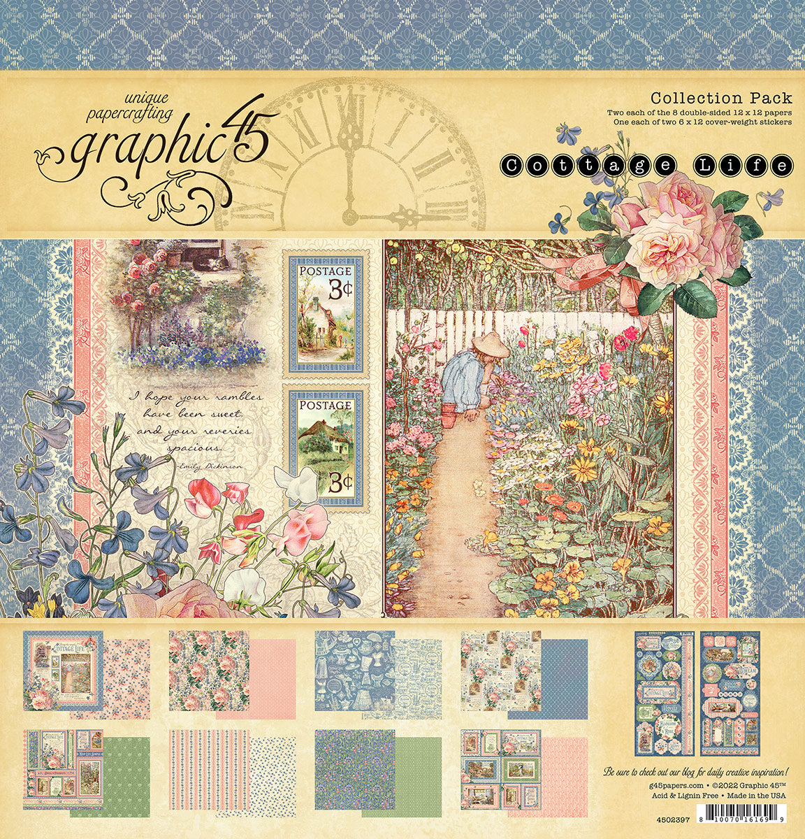 Grapich 45- Cottage Life - Collection Pack 12 x 12"