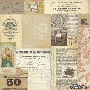 Melissa Frances - Attic Treasures - Madonna Collage Paper 12x12"